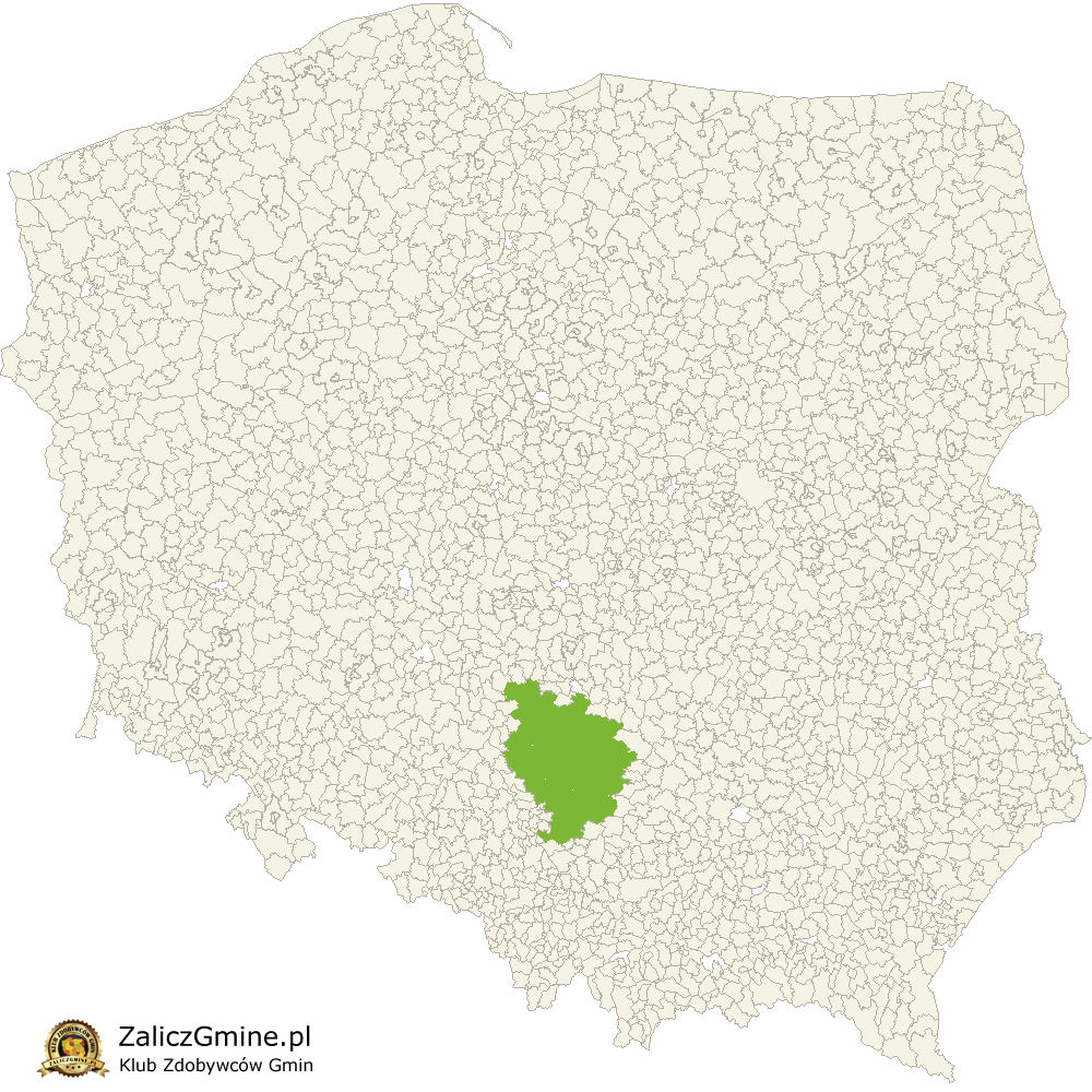 Mapa Zdobytych Gmin