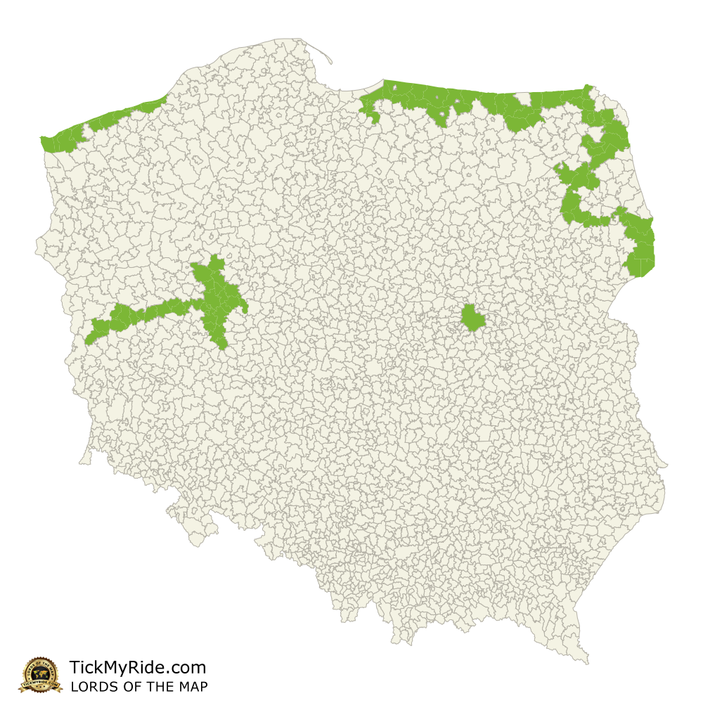Mapa Zdobytych Gmin