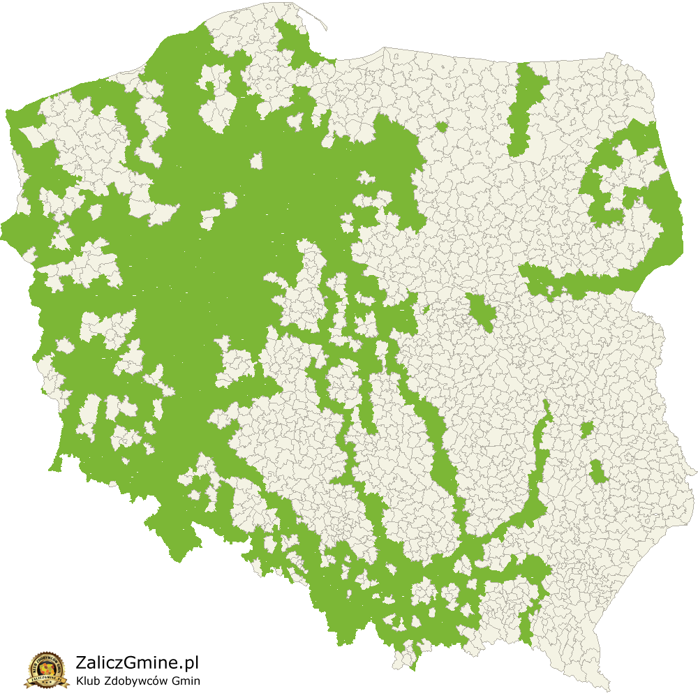 Mapa Zdobytych Gmin