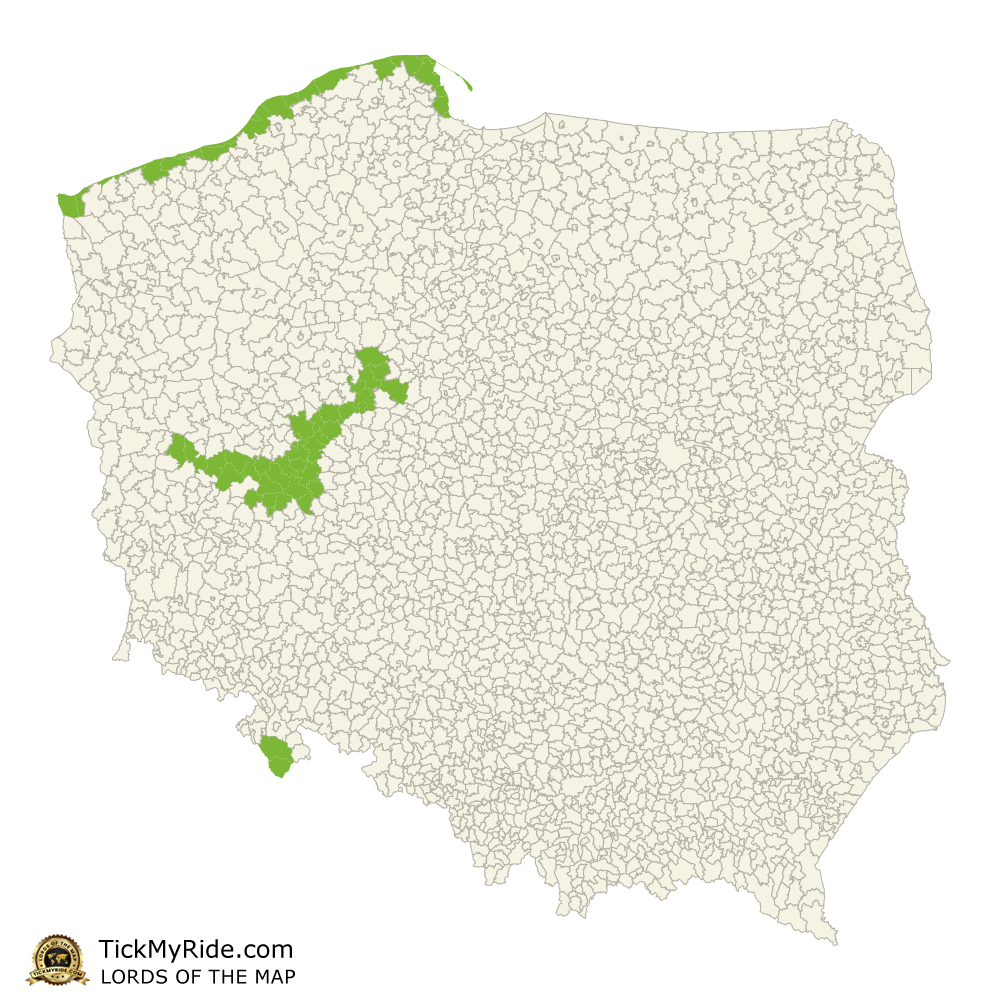 Mapa Zdobytych Gmin