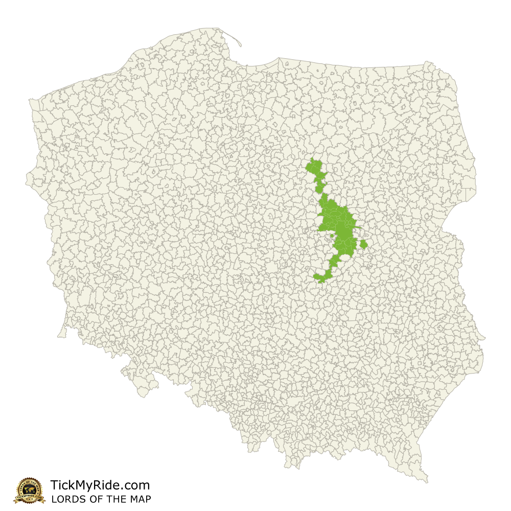 Mapa Zdobytych Gmin