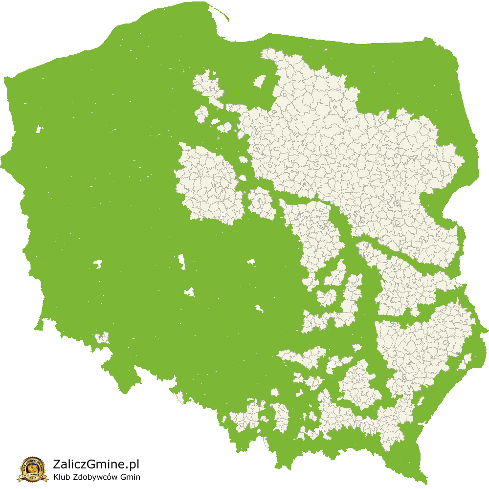 Mapa Zdobytych Gmin