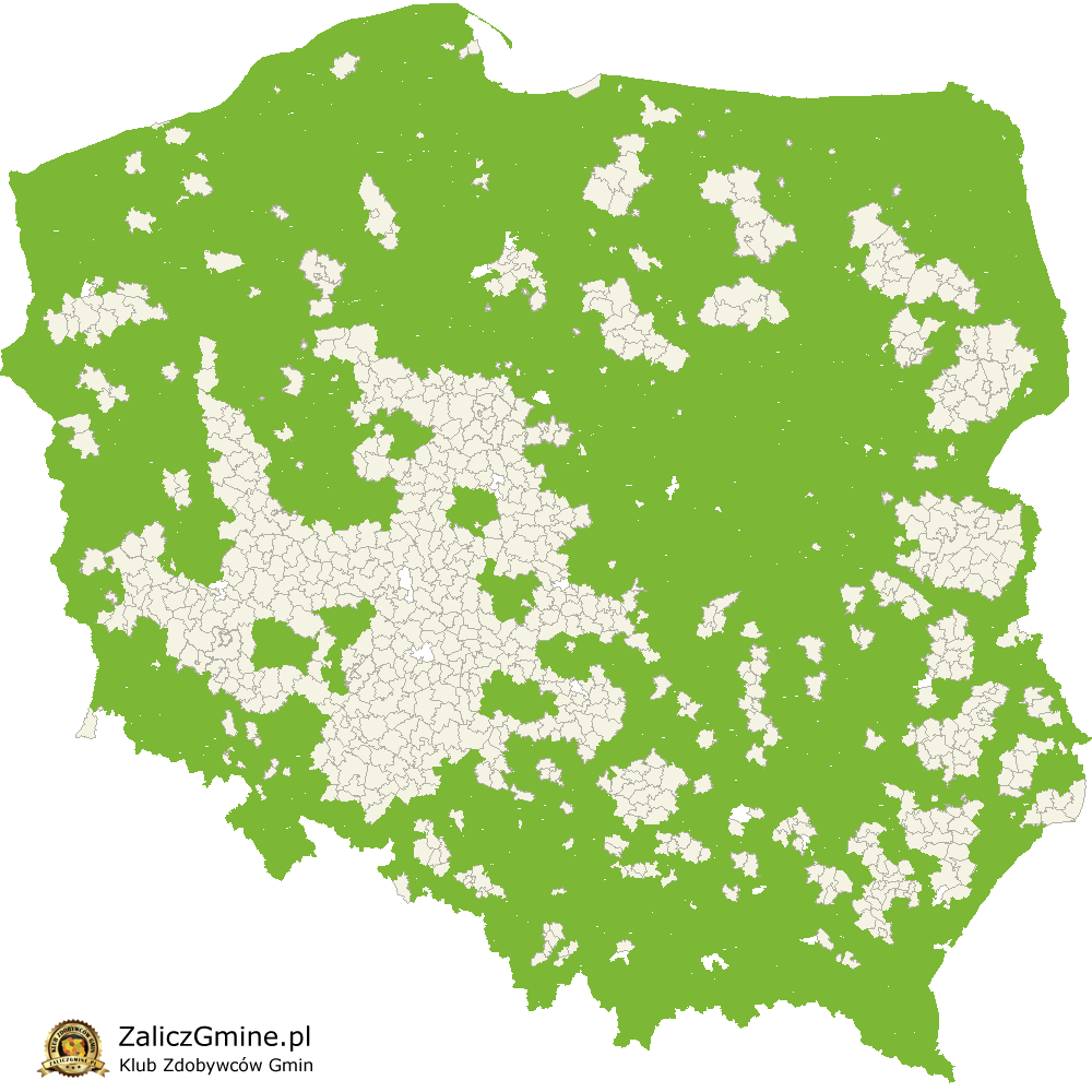Mapa Zdobytych Gmin
