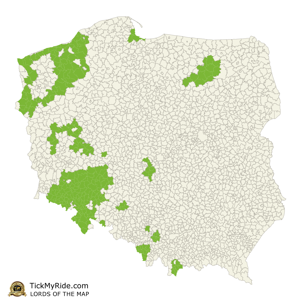 Mapa Zdobytych Gmin