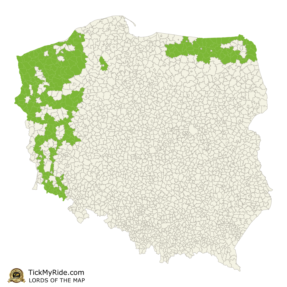 Mapa Zdobytych Gmin
