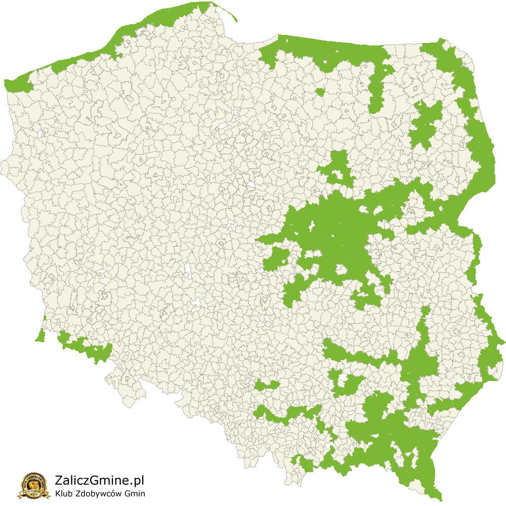 Mapa Zdobytych Gmin