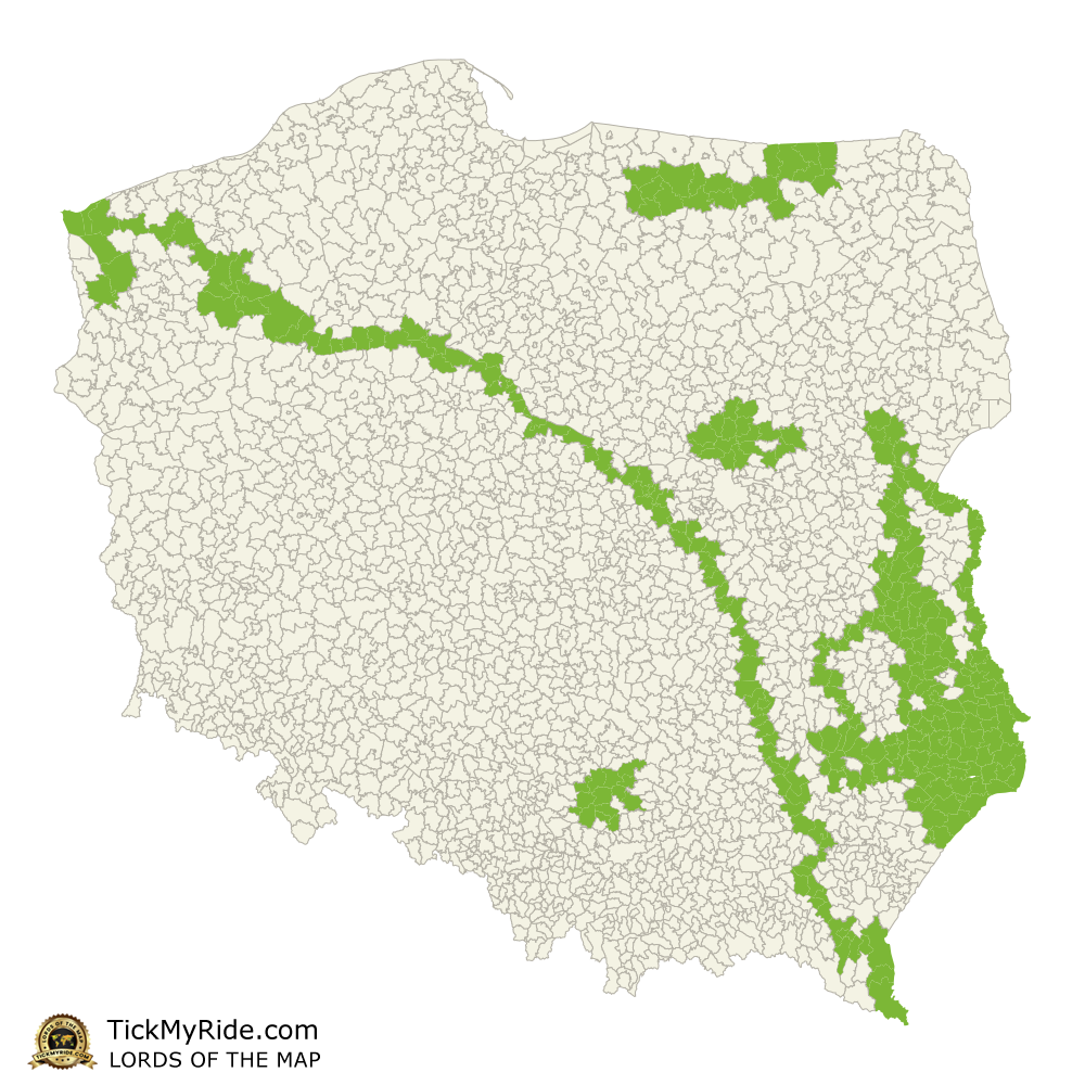 Mapa Zdobytych Gmin