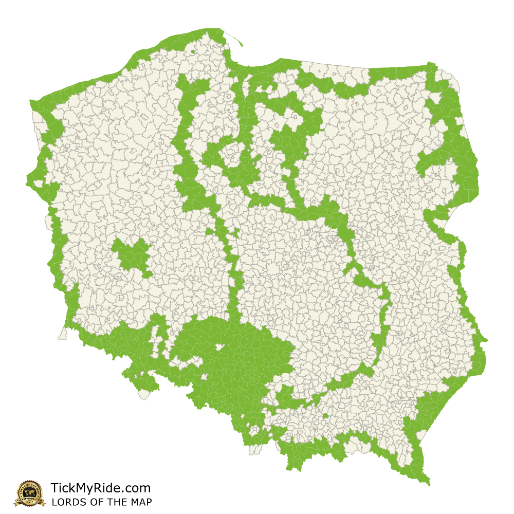 Mapa Zdobytych Gmin