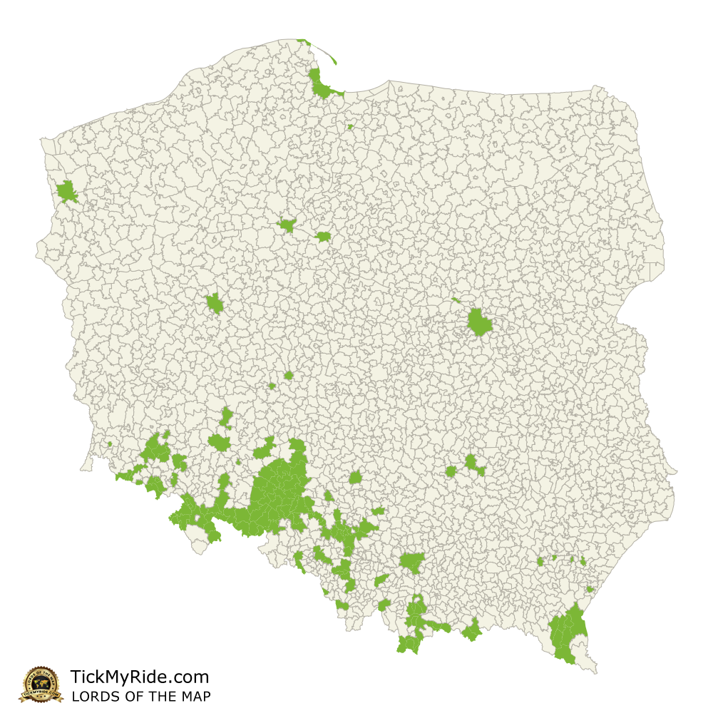 Mapa Zdobytych Gmin