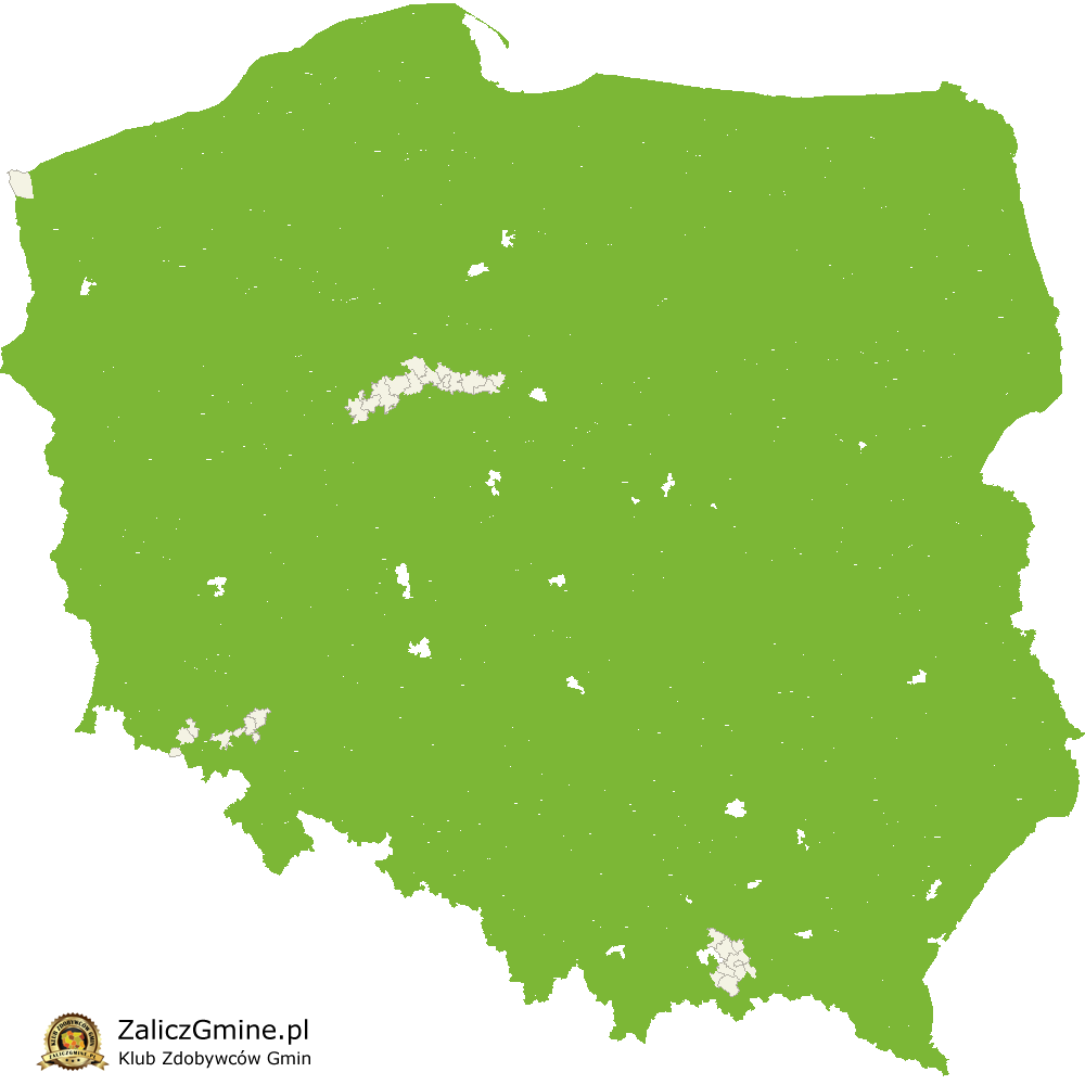 Mapa Zdobytych Gmin