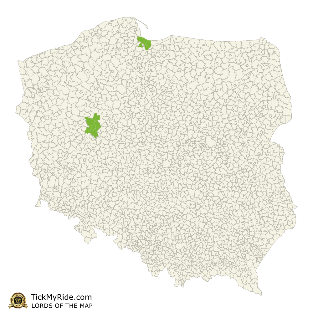 Mapa Zdobytych Gmin