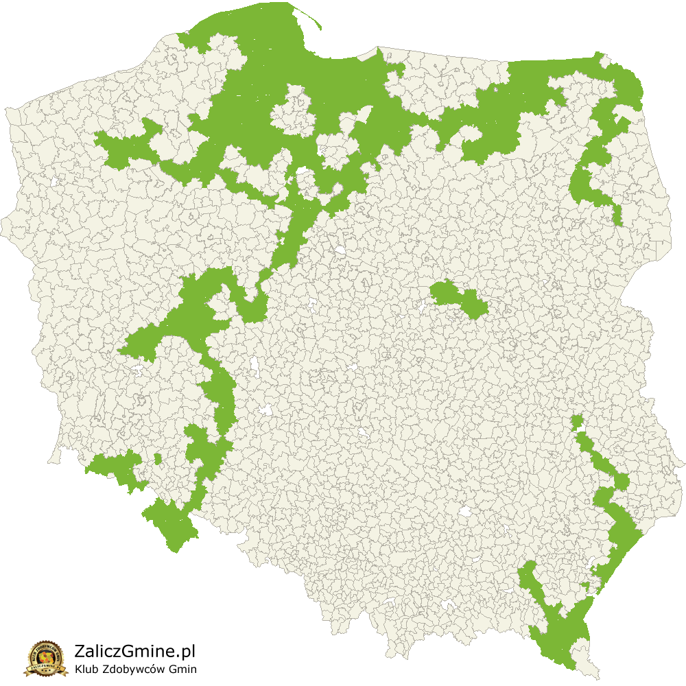 Mapa Zdobytych Gmin