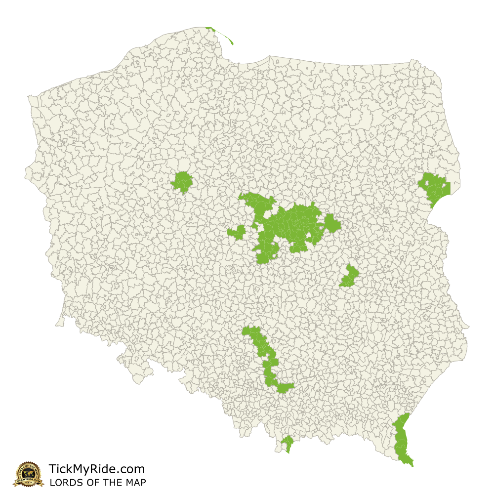 Mapa Zdobytych Gmin