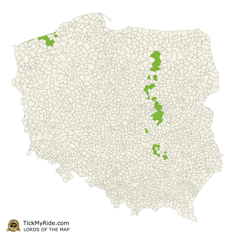 Mapa Zdobytych Gmin