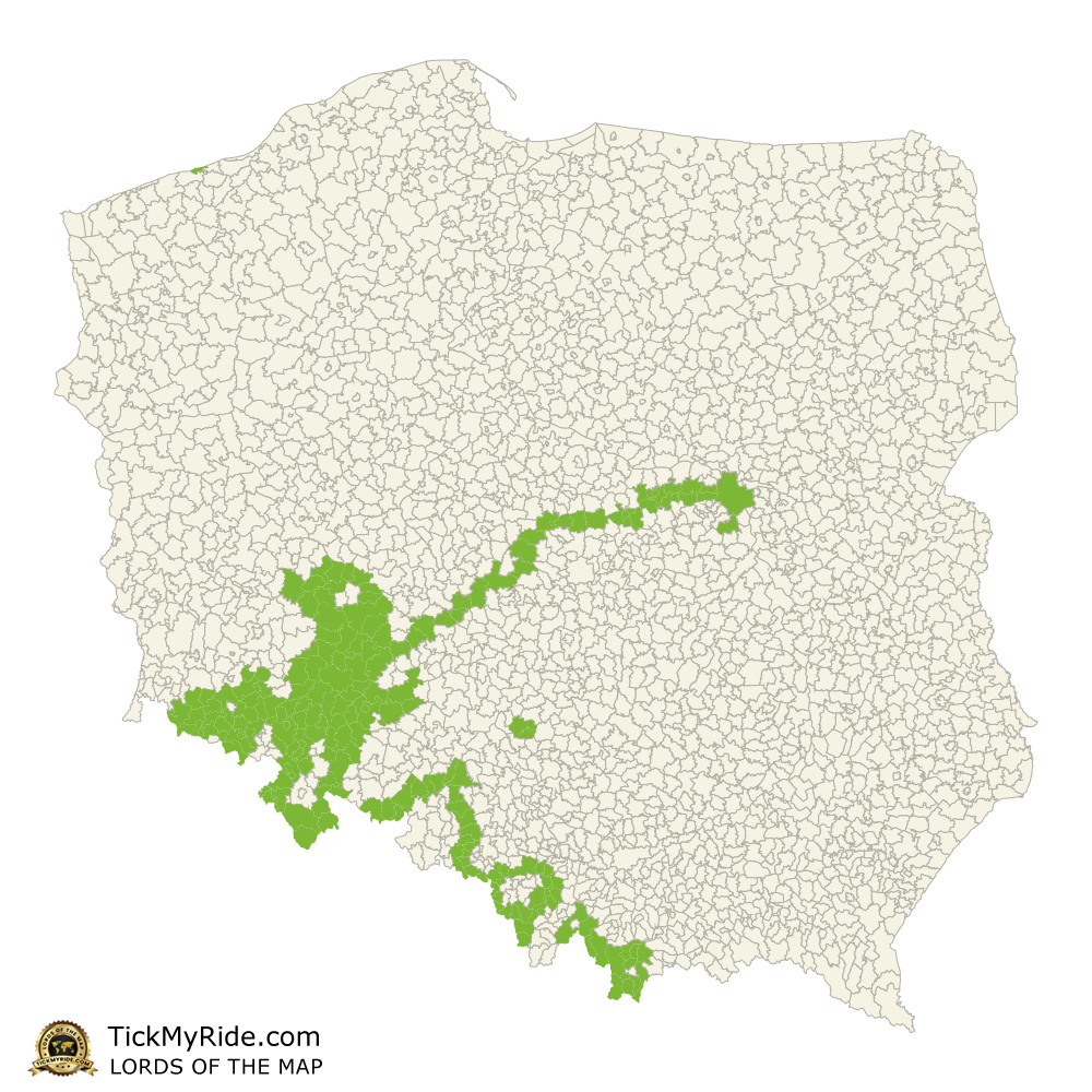 Mapa Zdobytych Gmin
