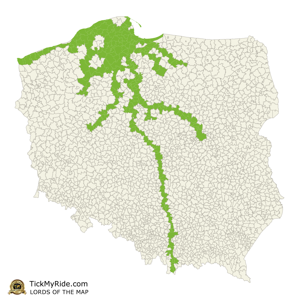 Mapa Zdobytych Gmin