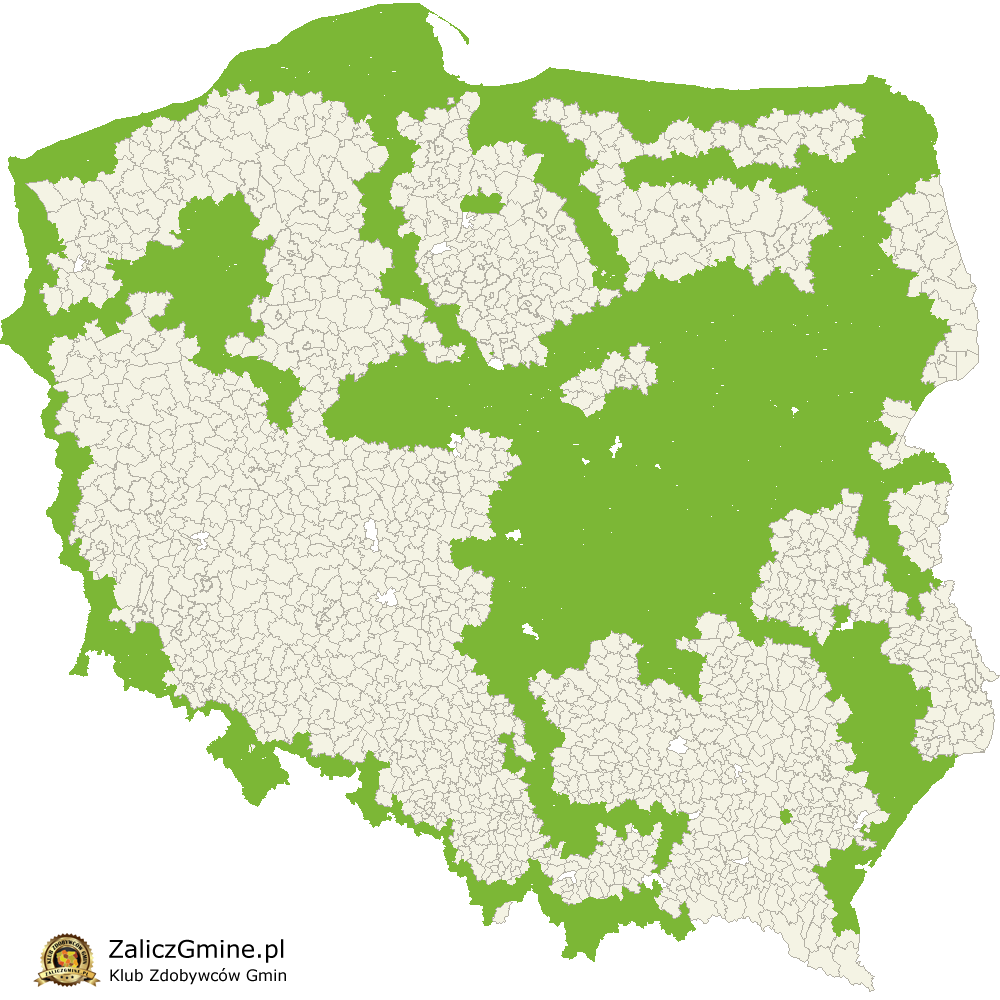 Mapa Zdobytych Gmin