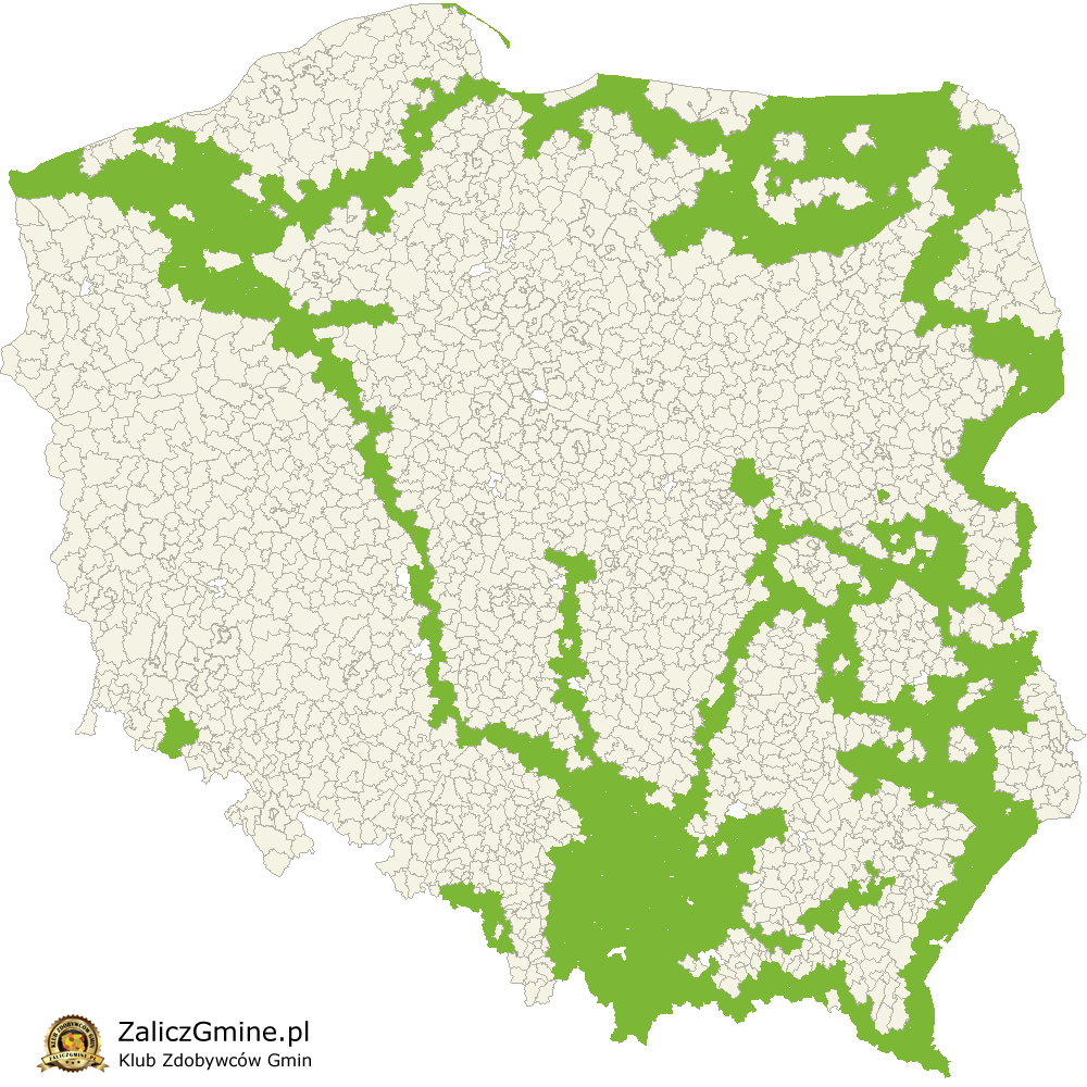 Mapa Zdobytych Gmin