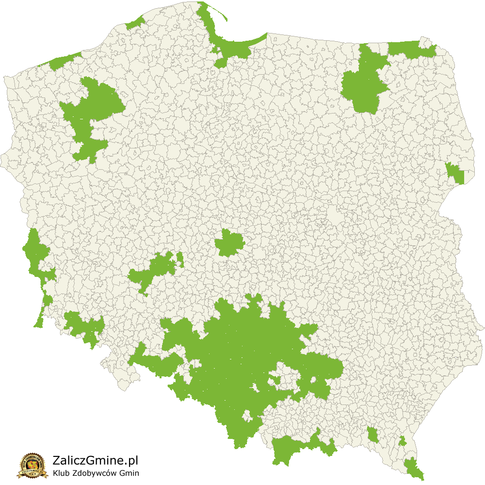 Mapa Zdobytych Gmin