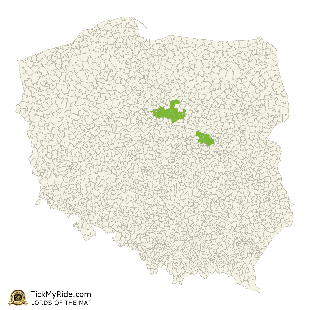 Mapa Zdobytych Gmin