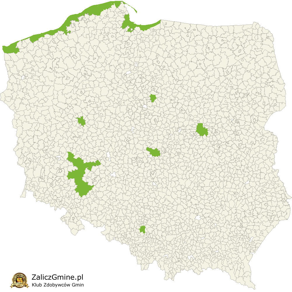 Mapa Zdobytych Gmin