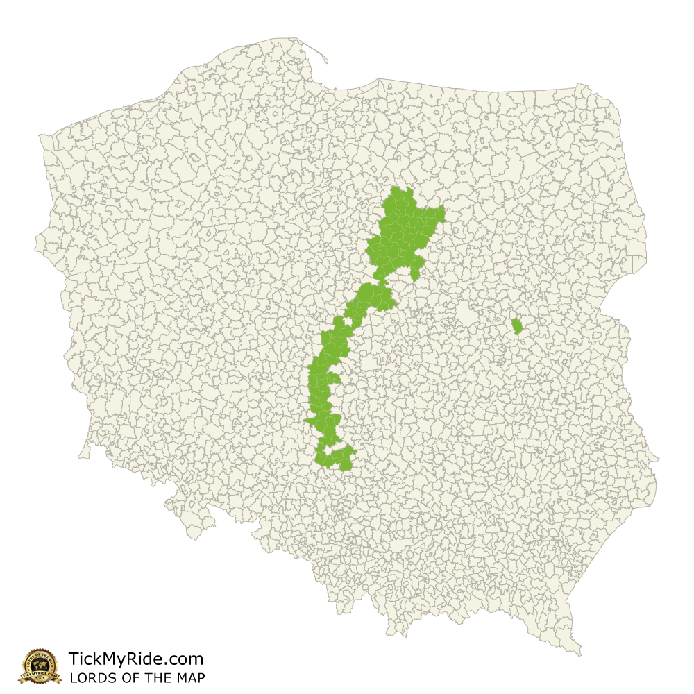 Mapa Zdobytych Gmin
