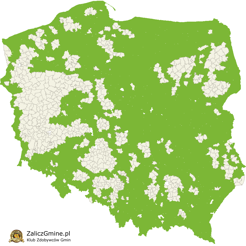 Mapa Zdobytych Gmin