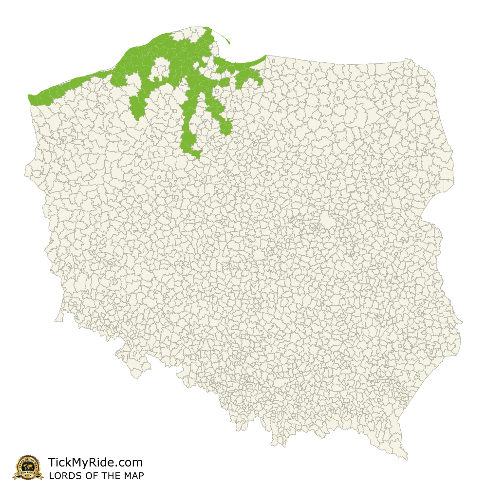 Mapa Zdobytych Gmin