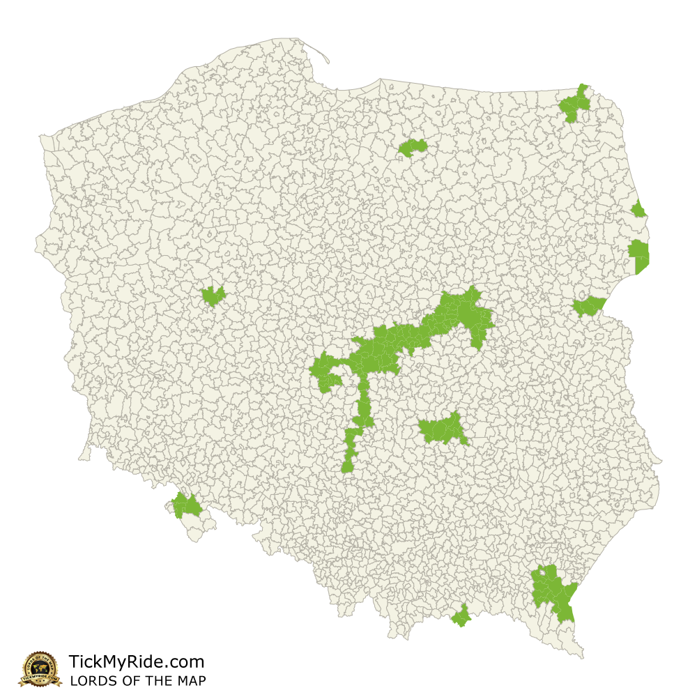 Mapa Zdobytych Gmin