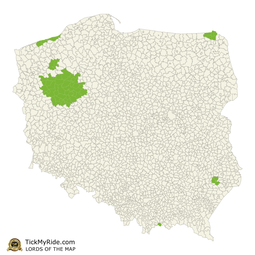 Mapa Zdobytych Gmin