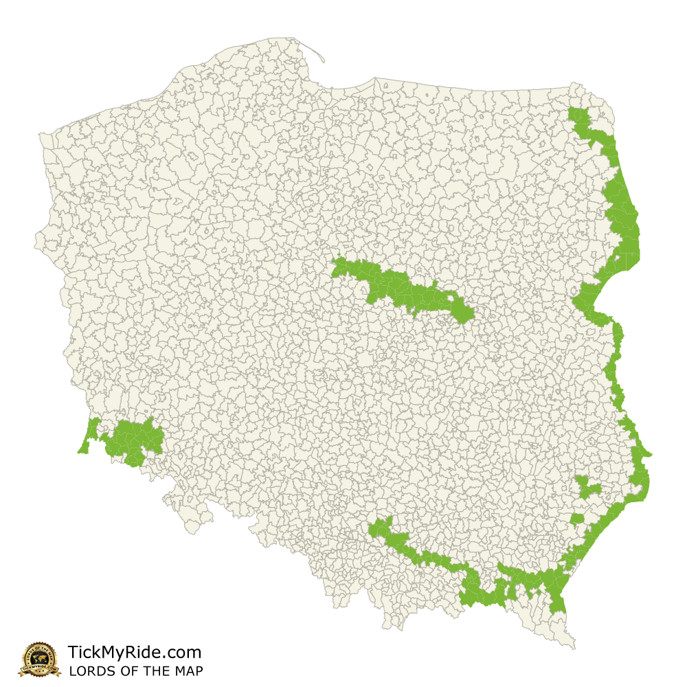 Mapa Zdobytych Gmin