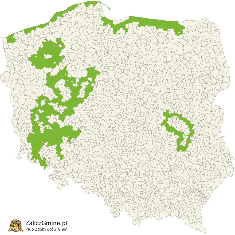 Mapa Zdobytych Gmin