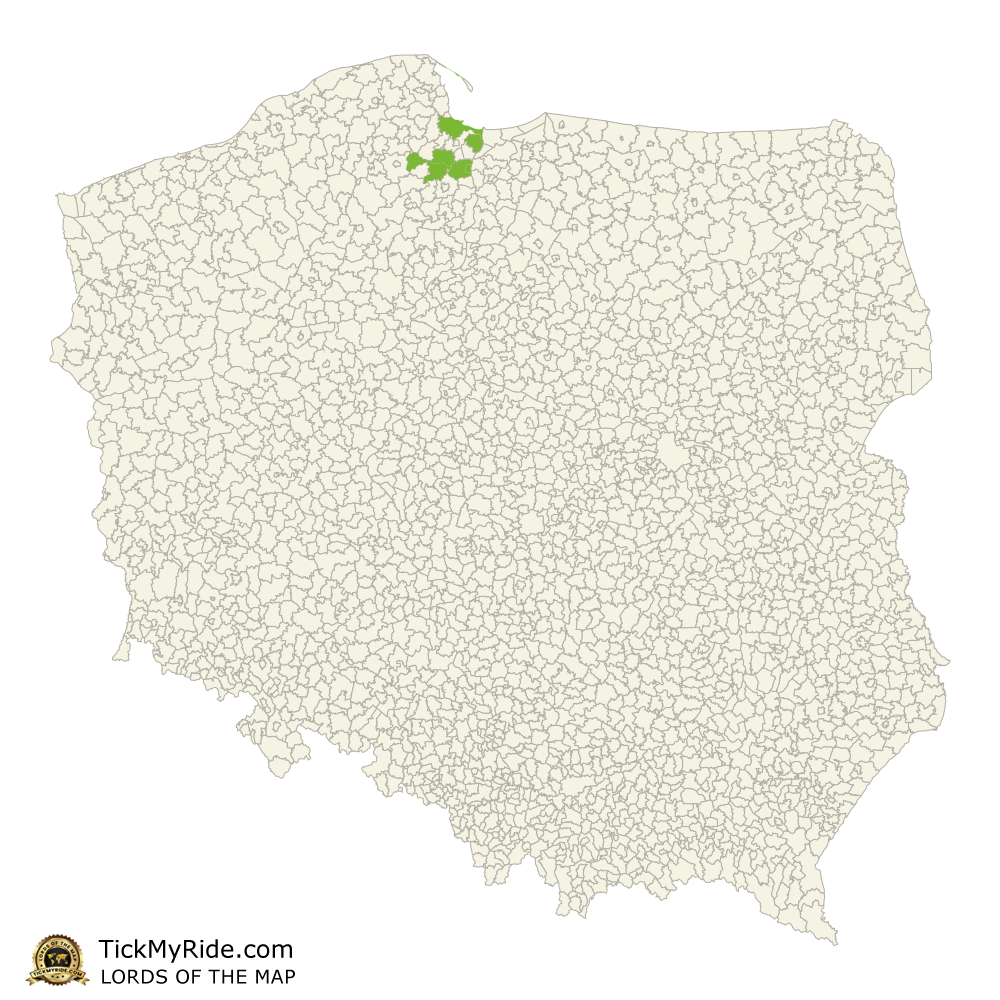 Mapa Zdobytych Gmin