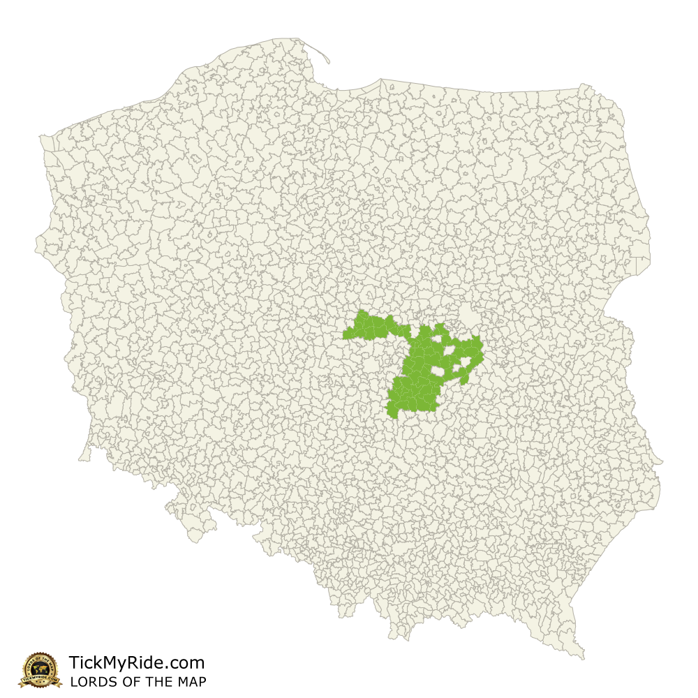 Mapa Zdobytych Gmin