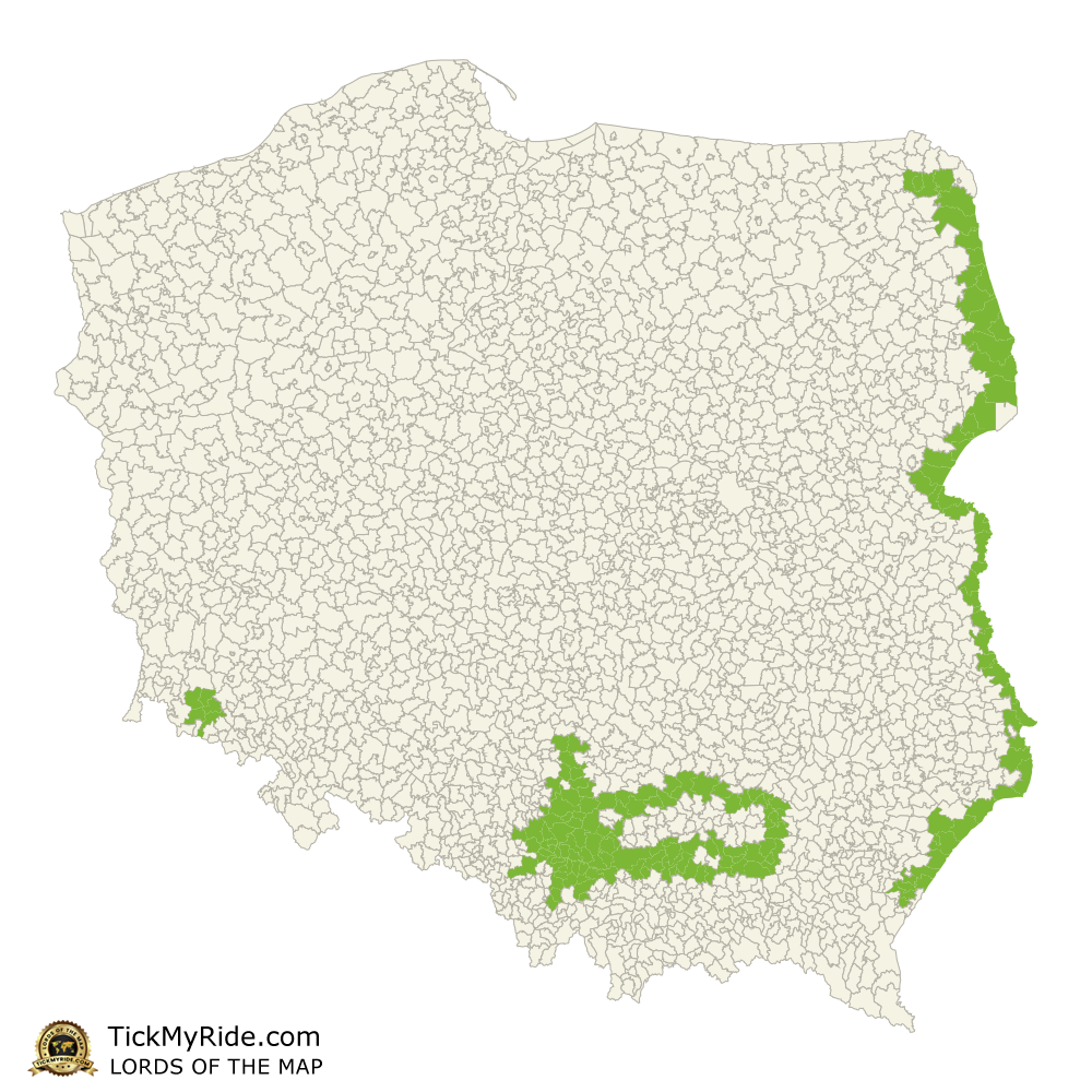 Mapa Zdobytych Gmin