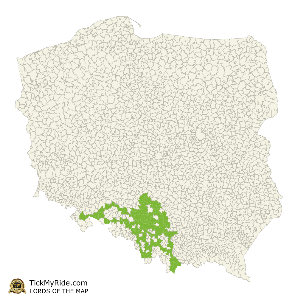 Mapa Zdobytych Gmin