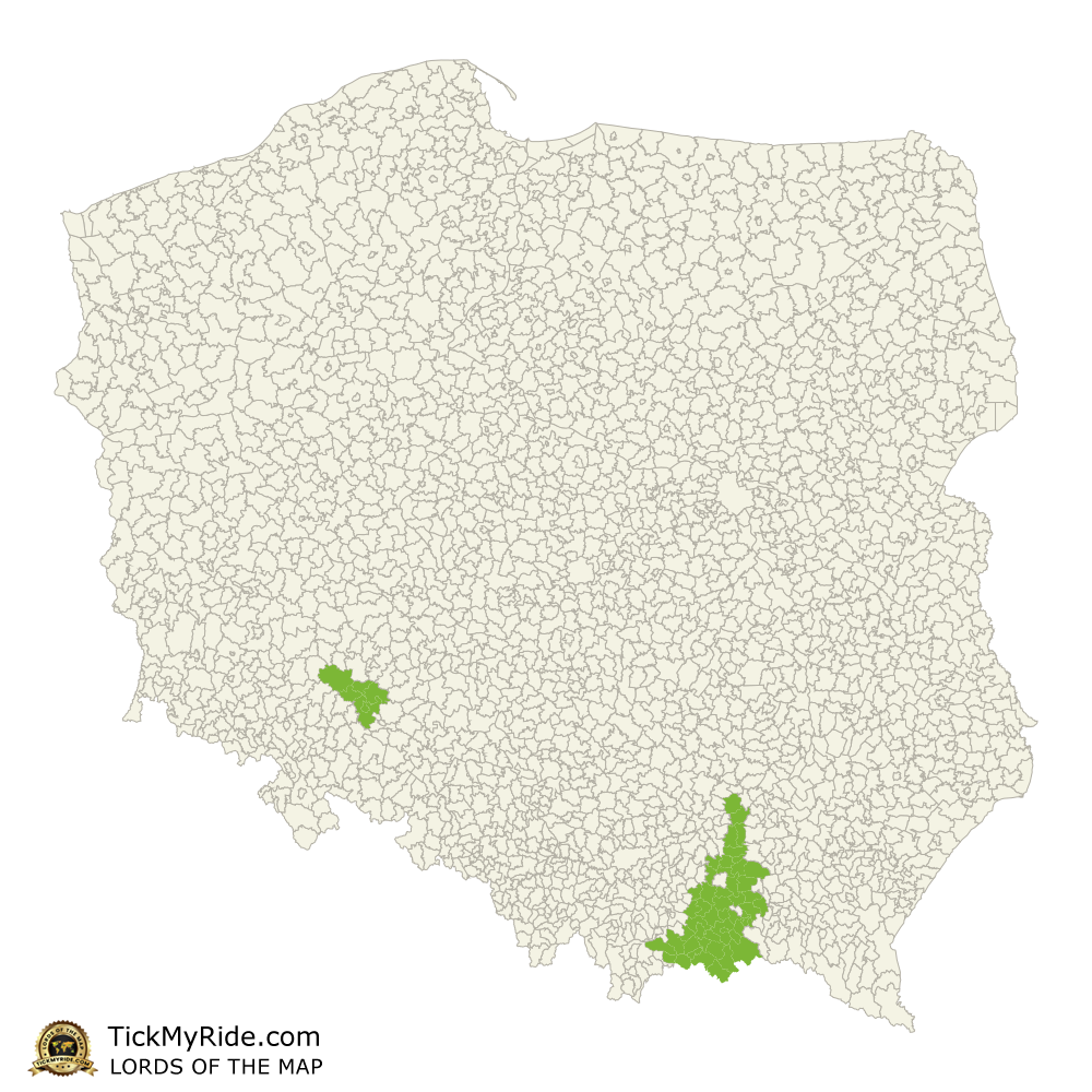 Mapa Zdobytych Gmin