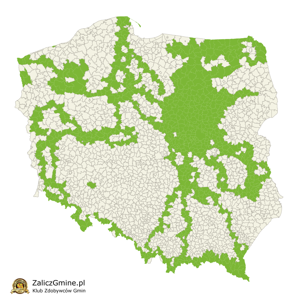 Mapa Zdobytych Gmin
