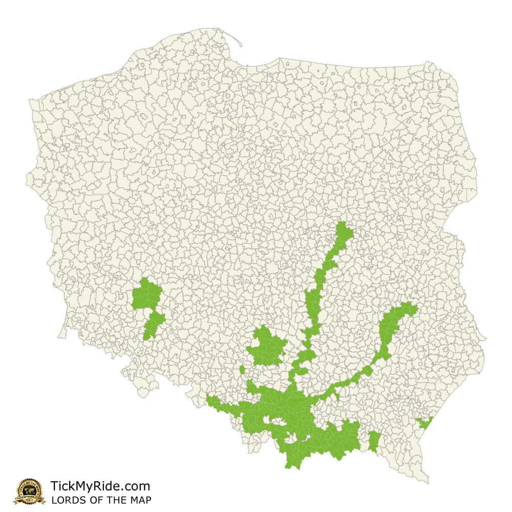 Mapa Zdobytych Gmin