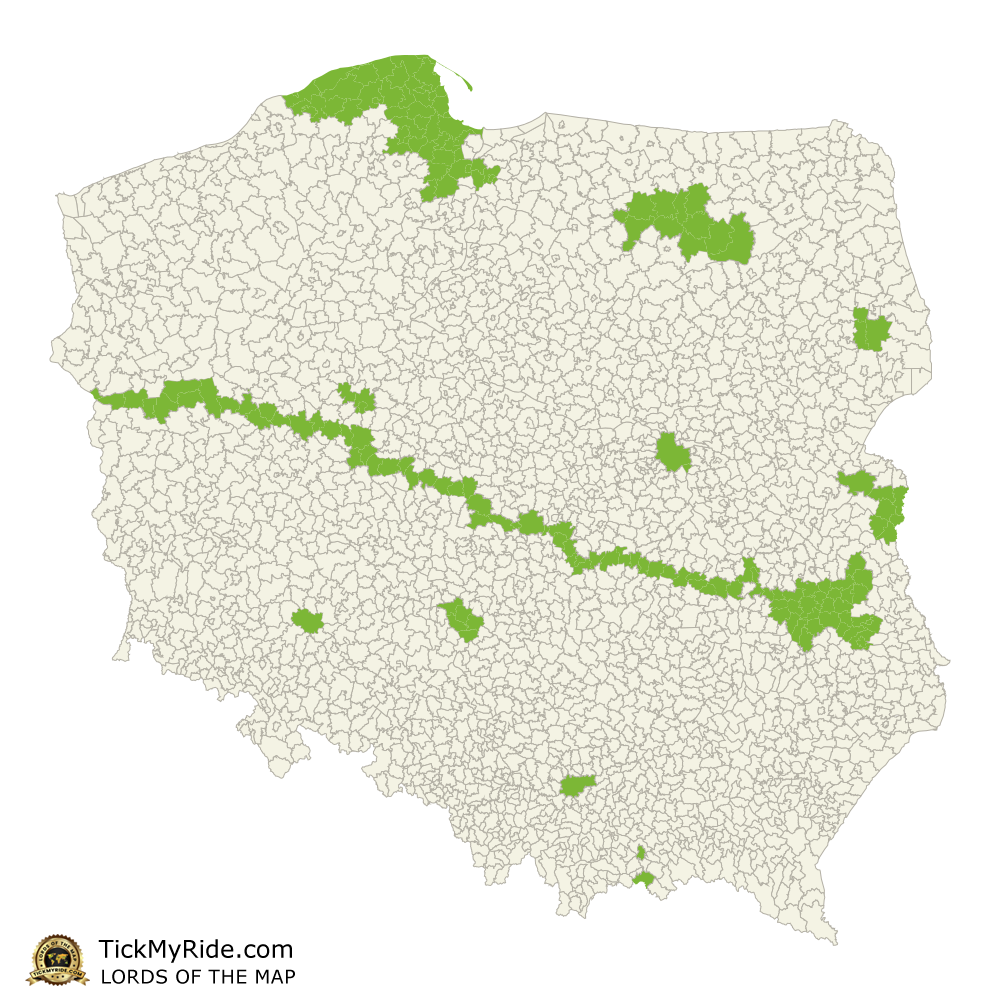 Mapa Zdobytych Gmin
