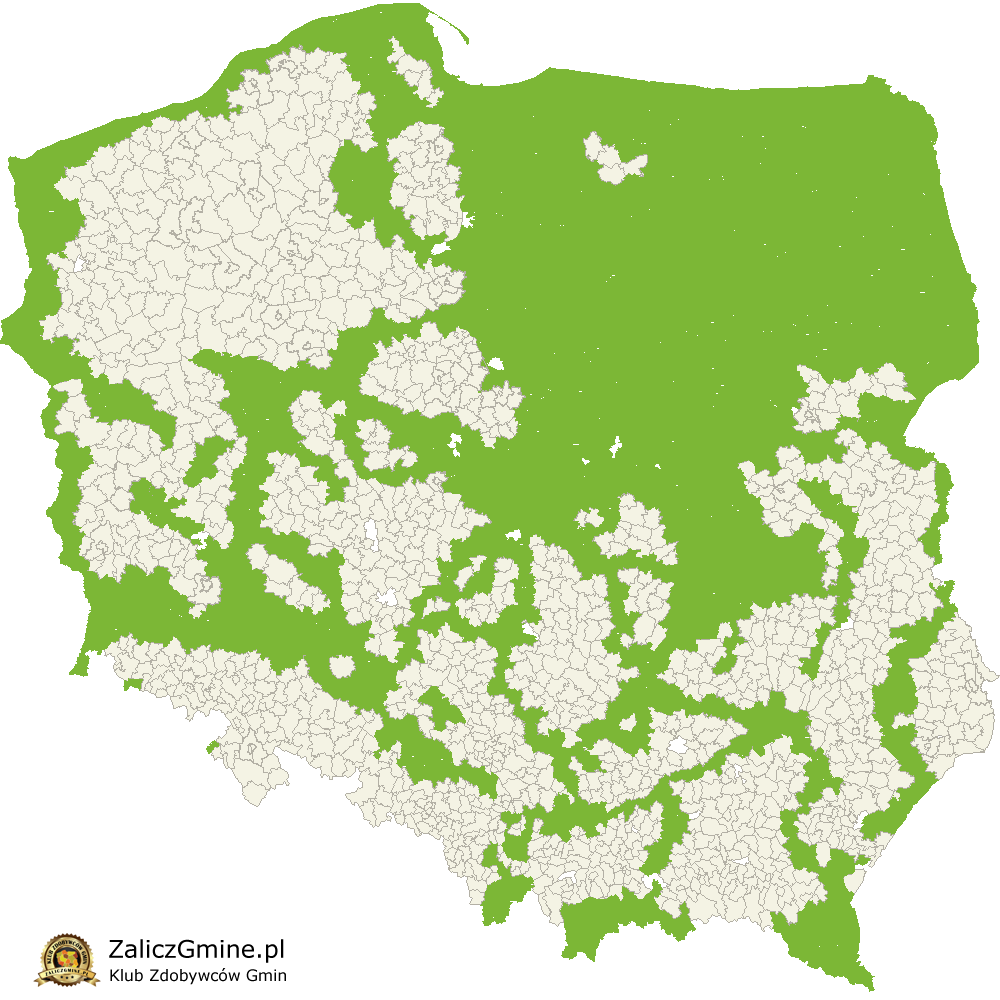 Mapa Zdobytych Gmin