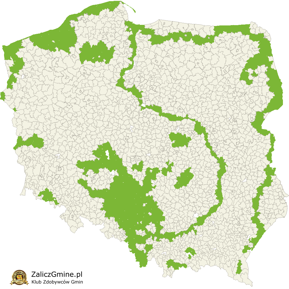 Mapa Zdobytych Gmin