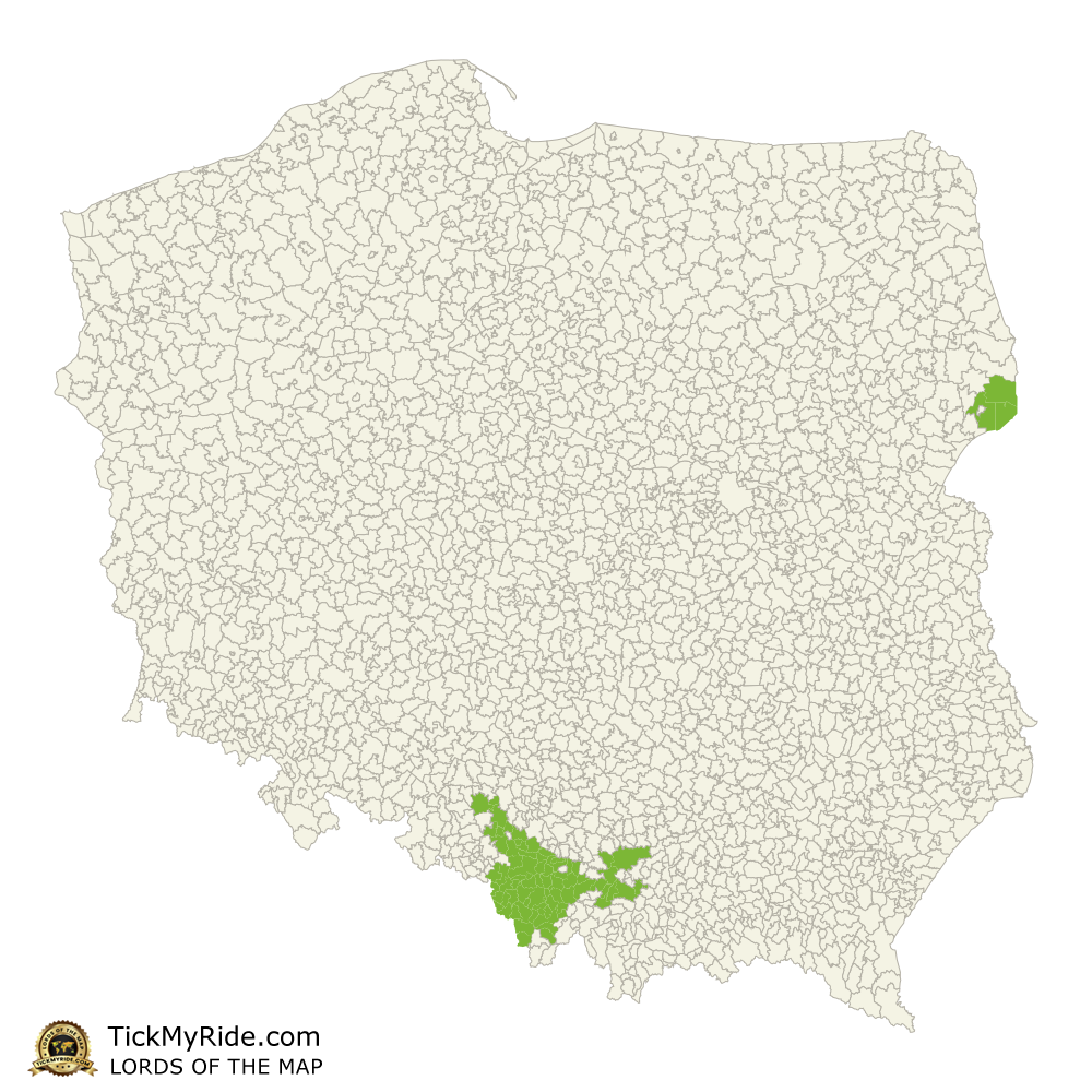 Mapa Zdobytych Gmin