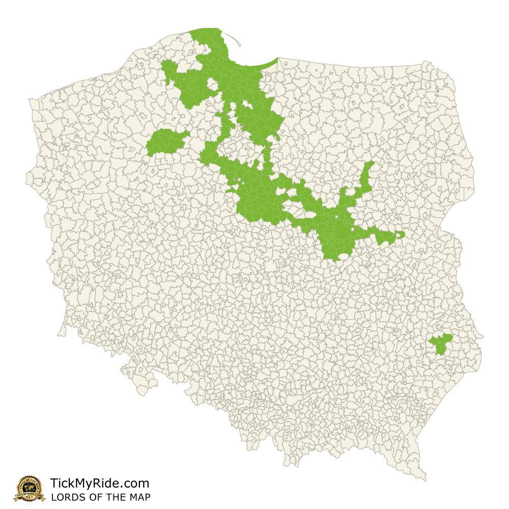 Mapa Zdobytych Gmin
