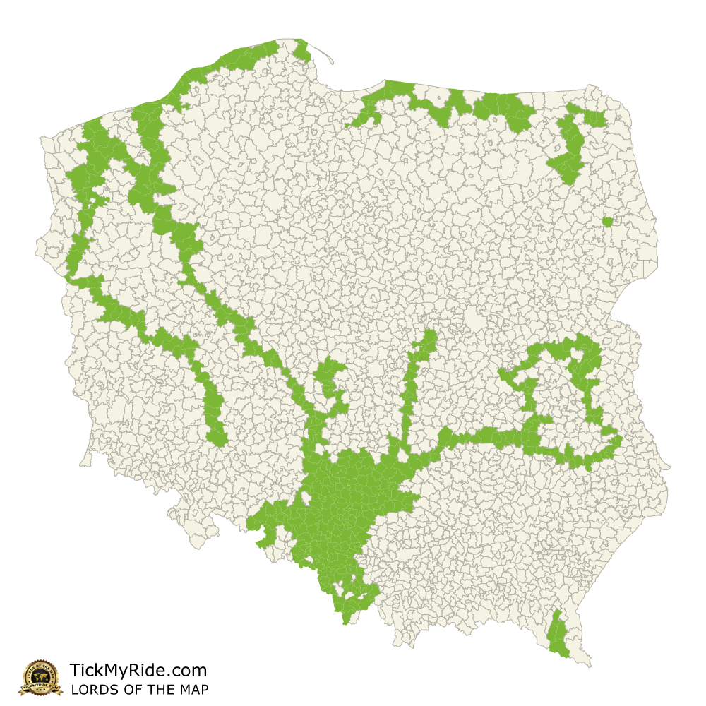 Mapa Zdobytych Gmin