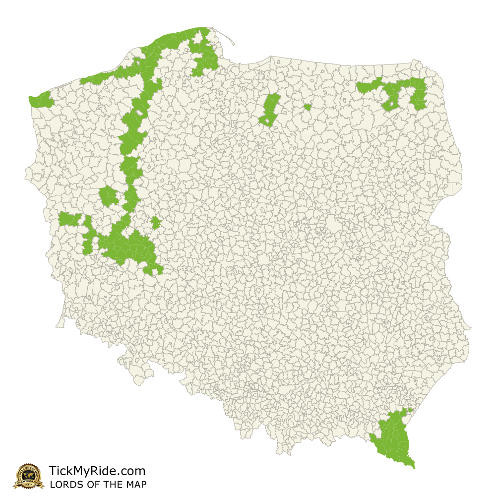 Mapa Zdobytych Gmin
