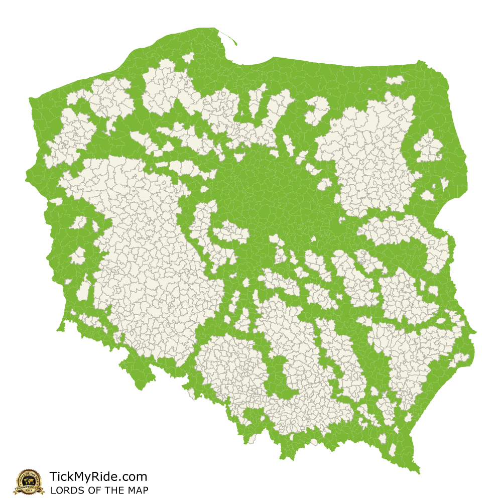 Mapa Zdobytych Gmin
