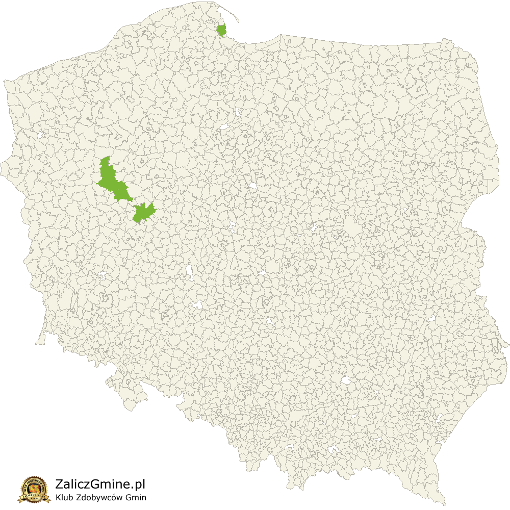Mapa Zdobytych Gmin