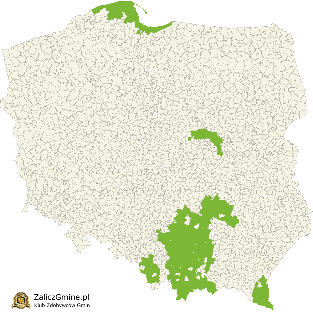 Mapa Zdobytych Gmin