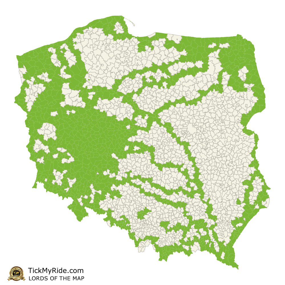 Mapa Zdobytych Gmin
